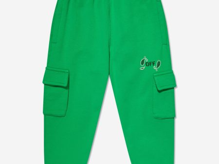 Off-White Kids Bandana Joggers in Green Online Sale