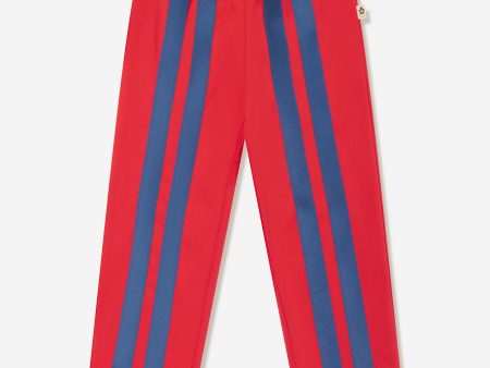 Mini Rodini Kids WCT Track Trousers in Red Hot on Sale