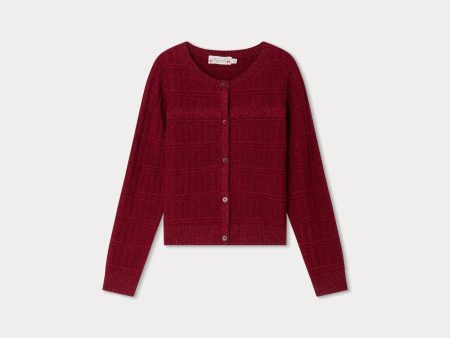 Girls Red Wool Cardigan Online now