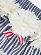 Selini Action Girls Striped Flower Skirt in Blue Hot on Sale