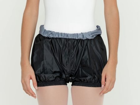 Women Black & Grey Reversible Ballet Shorts For Sale