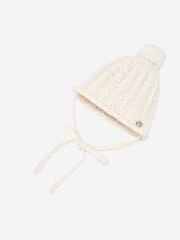 Baby Cotton and Cashmere Knit Hat in Ivory Fashion