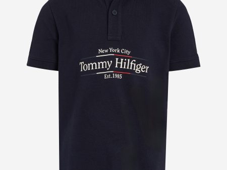 Boys Icon Regular Polo Shirt in Navy Hot on Sale