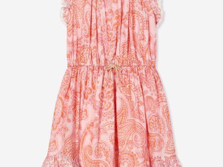 Zimmermann Girls Paisley Ottie Flip Dress in Pink Online Hot Sale