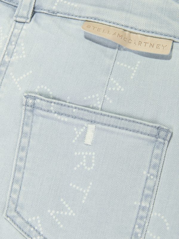 Stella McCartney Girls Denim Logo Skirt in Blue For Discount