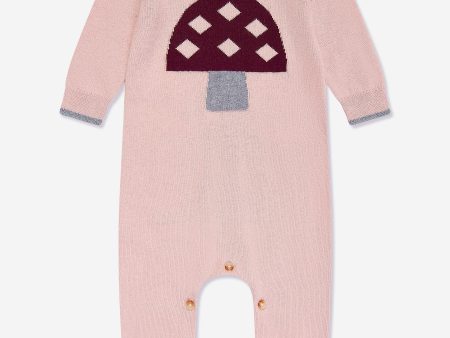 Baby Girls Sorrel Mushroom Knit Romper in Pink Online Sale