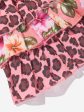 Selini Action Girls Floral And Leopard Print Skirt in Pink For Sale