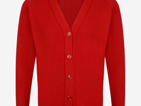 Zeco Kids School Knitted Cardigan in Red Discount