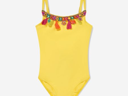 Selini Action Girls Boho Swimsuit in Yellow Online