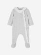 Baby Girls Frilly Babygrow in Grey Cheap