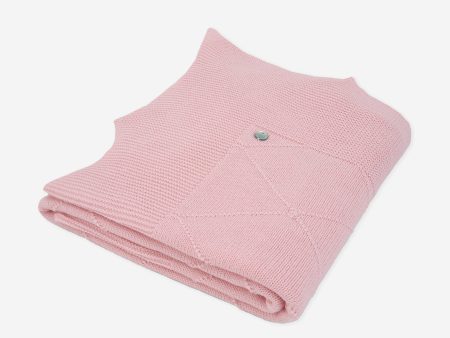 Baby Girls Wool Knit Shawl in Pink Fashion