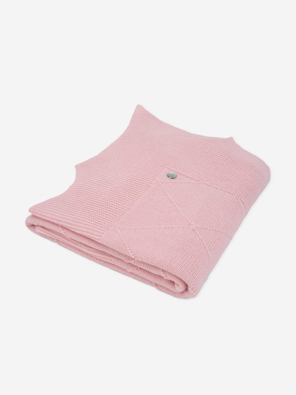 Baby Girls Wool Knit Shawl in Pink Fashion