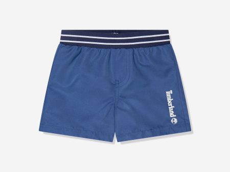 Timberland Baby Boys Swim Shorts in Blue on Sale