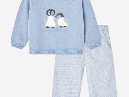 Baby Boys Trouser Set in Blue Online Sale