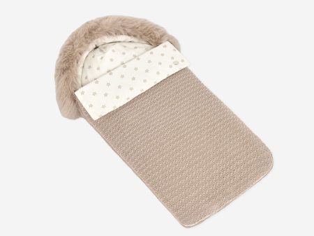 Baby Cotton and Cashmere Nest in Beige Online Sale