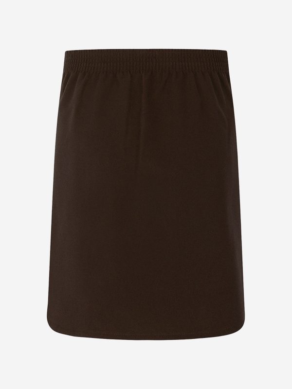 Zeco Girls School Lycra Heart Skirt in Brown on Sale