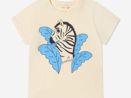 Mini Rodini Girls Organic Cotton Zebra T-Shirt Online Hot Sale