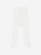 Baby Girls Cotton Tights in White Online Hot Sale