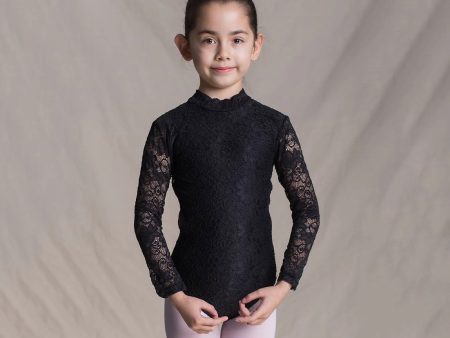 Girls Black Embroidered Ballet Onesies Online Sale