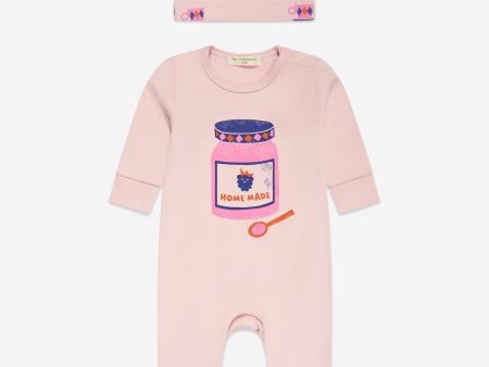 Baby Girls Birch and Berry Jam Playsuit Gift Set in Pink Online now