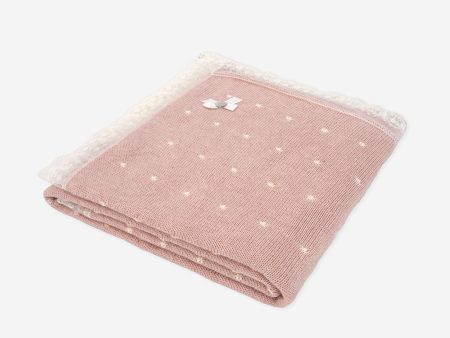 Baby Girls Cotton and Cashmere Blanket in Pink Online Hot Sale