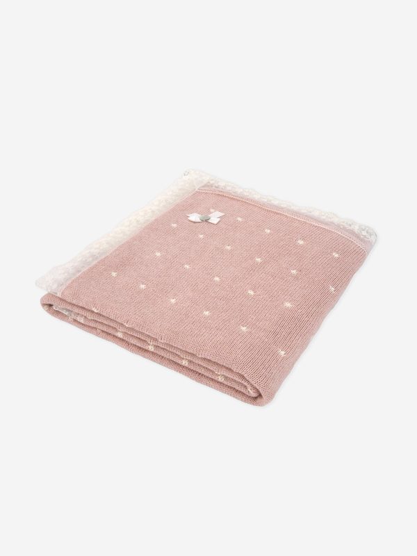 Baby Girls Cotton and Cashmere Blanket in Pink Online Hot Sale