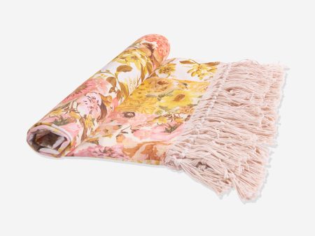 Zimmermann Girls Patch Floral Towel in Yellow For Discount