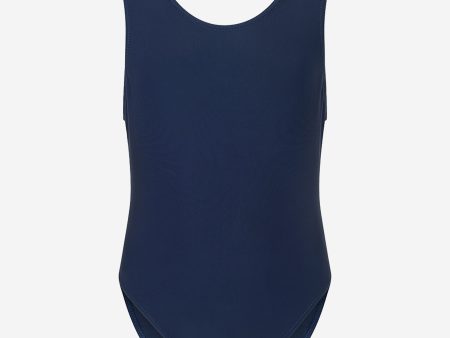 Zeco Girls School Elastane Swimming Costume in Navy Fashion