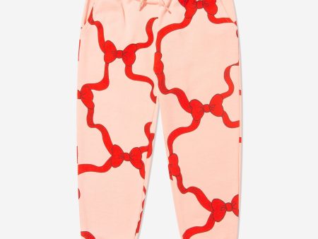 Mini Rodini Girls Organic Cotton Bow Print Joggers Online Sale