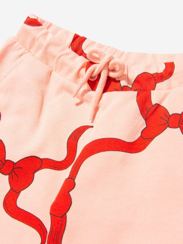 Mini Rodini Girls Organic Cotton Bow Print Joggers Online Sale