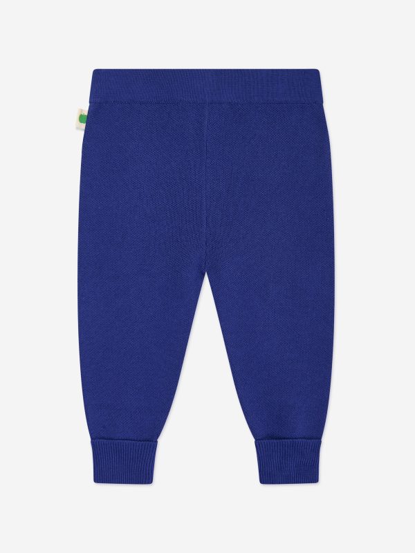 Boys Fern Cabin Knit Joggers in Blue Fashion