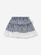 Selini Action Girls Striped Flower Skirt in Blue Hot on Sale