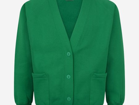 Zeco Kids School Sweatshirt Cardigan in Green on Sale