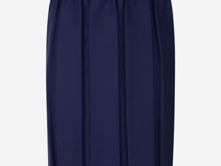 Zeco Girls School Box Pleat Skirt in Navy Online Sale