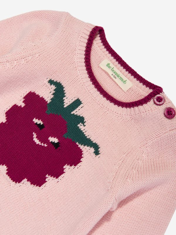 Girls Blackberry Knit Jumper in Pink For Discount