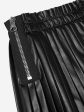 MM6 Maison Margiela Girls Faux Leather Pleated Skirt Fashion