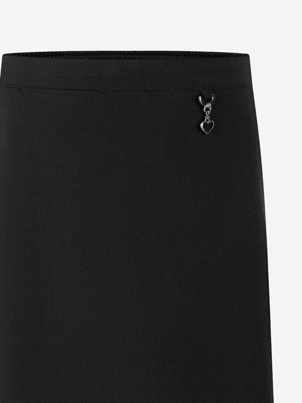 Zeco Girls School Lycra Heart Skirt in Black on Sale