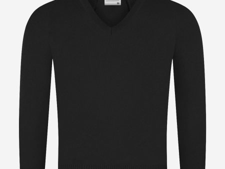 Zeco Kids School Knitted V-Neck Jumper in Black Online Sale