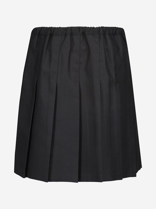 Zeco Girls School Junior Stitch Down Pleat Skirt in Black Discount