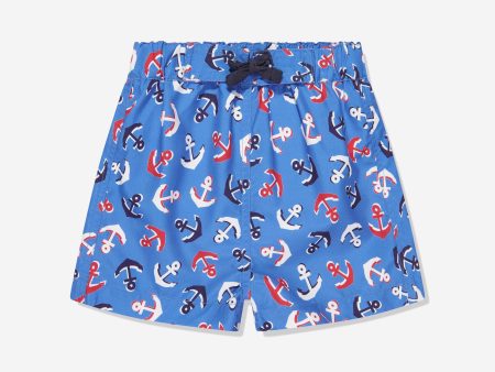 Rachel Riley Baby Boys Anchor Swim Shorts in Blue Cheap