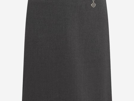 Zeco Girls School Lycra Heart Skirt in Grey For Sale