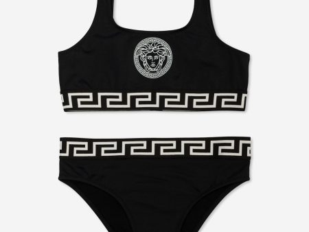 Versace Girls Medusa Logo Bikini in Black Online now