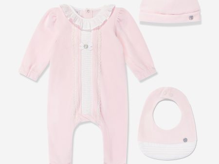 Baby Girls Babygrow Gift Set in Pink For Sale