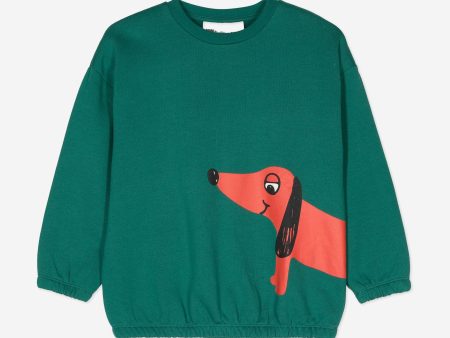 Mini Rodini Kids Dog Sweatshirt in Green Online