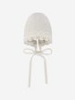 Baby Girls Wool Knit Bonnet in Ivory Cheap