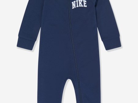 Baby Polo Coverall in Navy on Sale