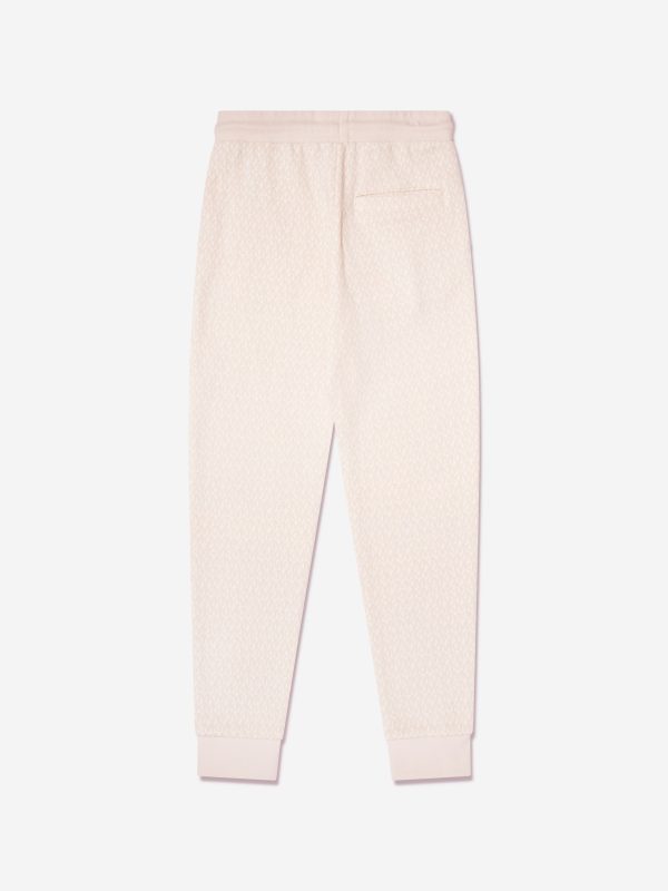 Michael Kors Girls Logo Joggers in Cream For Discount