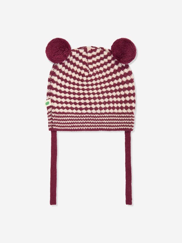 Baby Girls Hazel Chunky Checker Hat in Berry Online