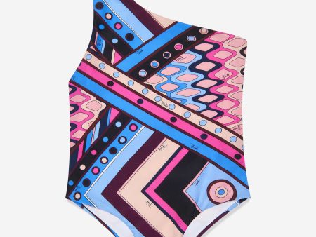 Pucci Girls Vivara Print Swimsuit in Multicolour For Cheap