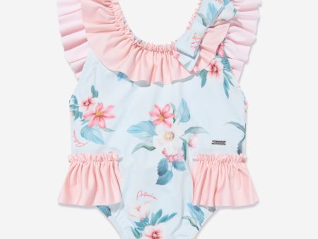 Patachou Girls Floral Print Swimsuit in Multicolour on Sale